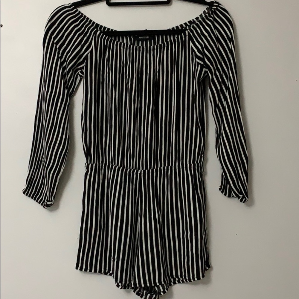 off the shoulder long sleeve romper